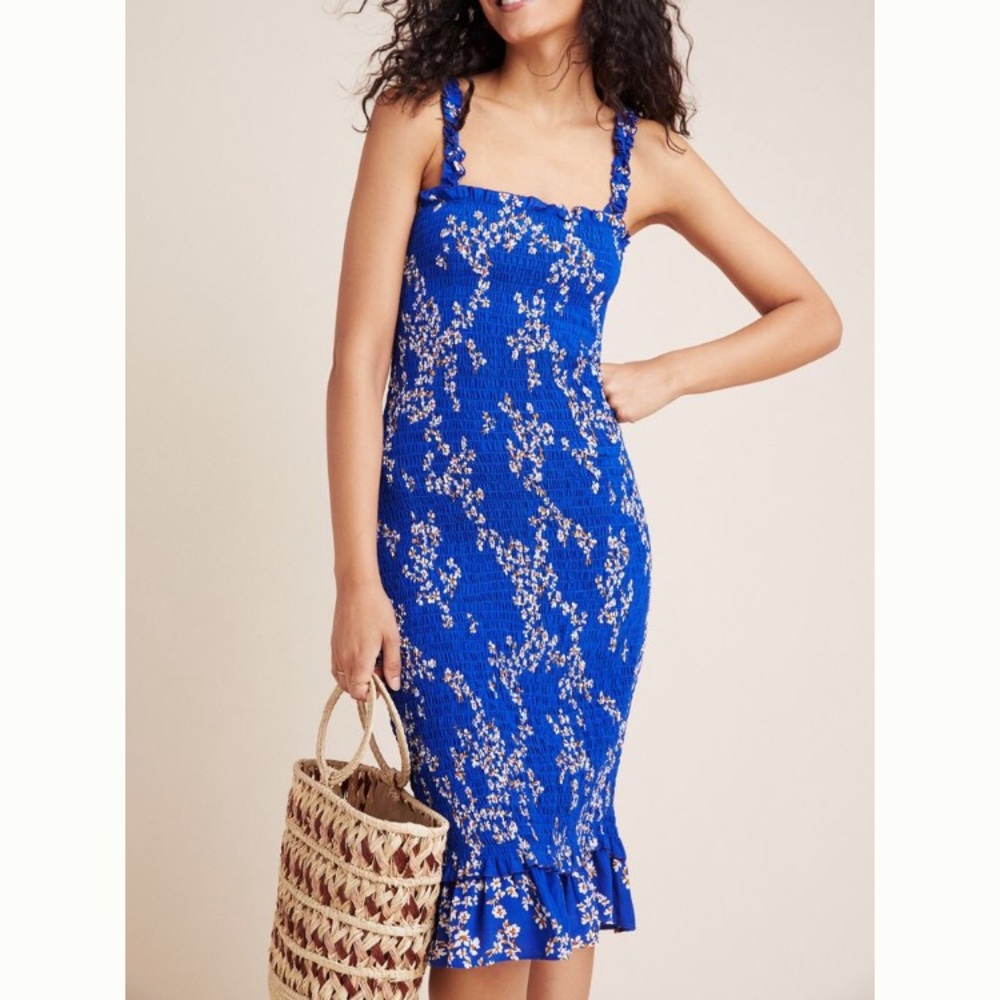Faithfull Farrah Smocked Midi Dress